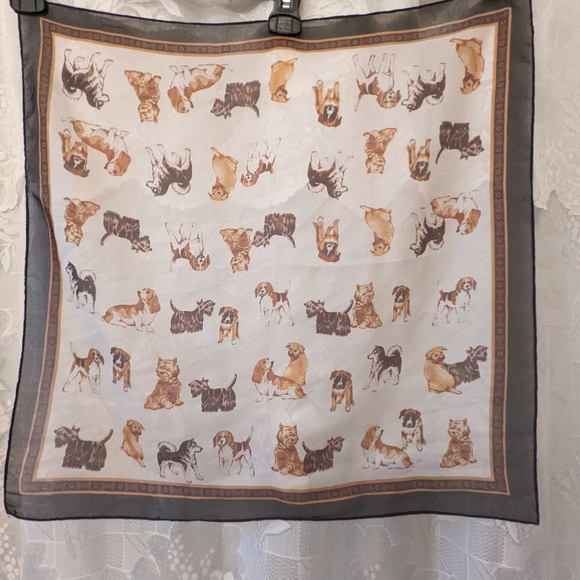 Scotties Beagles Corgis Elkhounds Boxers Labradors and Terriers Dog Square Scarf - Picture 2 of 2